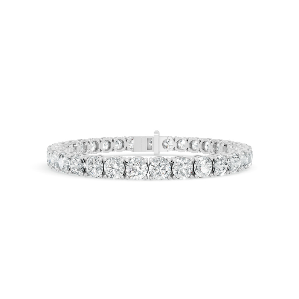 17.10 ctw Diamond 4P Classic 14K White Gold Tennis Bracelet